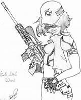 Sniper Cal sketch template