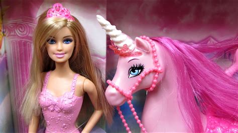 barbie princess doll  regal unicorn set mattel bjp youtube