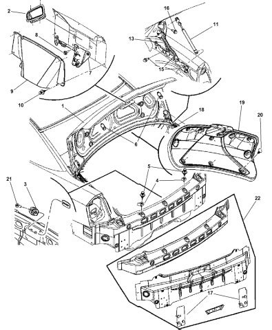 deck lid related parts  dodge charger