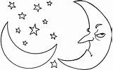 Coloring Pages Moon Crescent Angry Fantasy Getcolorings Phases Kids sketch template