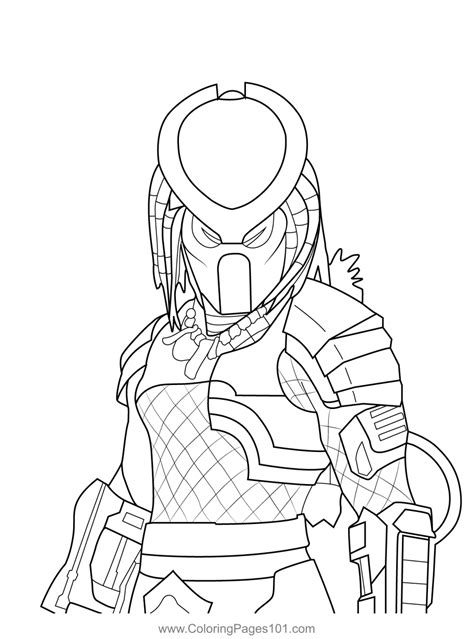 predator fortnite coloring page  kids  fortnite printable