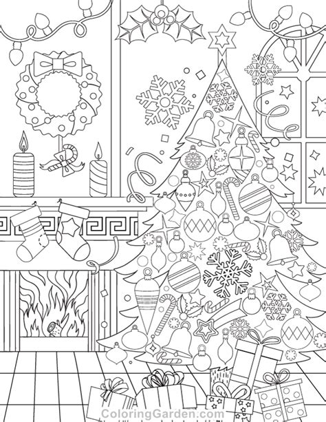 printable christmas coloring pages adults