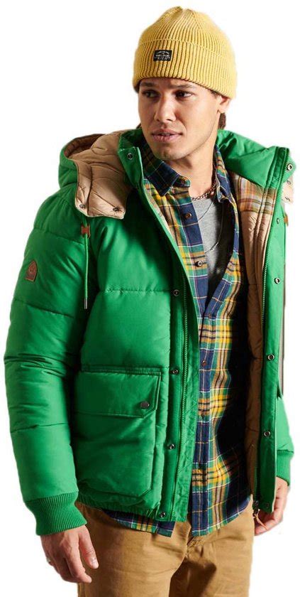 superdry mountain puffer jasje mannen groen maat  bolcom