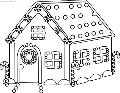 cute house gingerbread house coloring page wecoloringpage