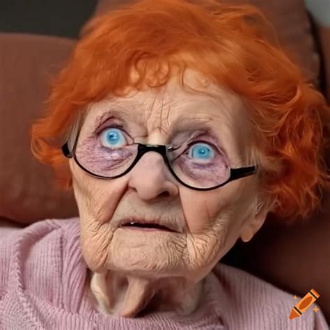 Picture Of A Joyful Redhead Grandma On Craiyon
