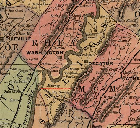 meigs county tennessee  map