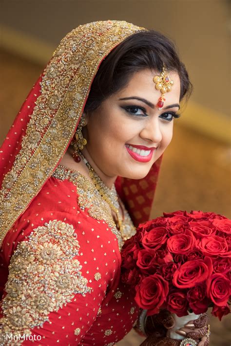 bridal portrait in houston tx indian wedding by mnmfoto