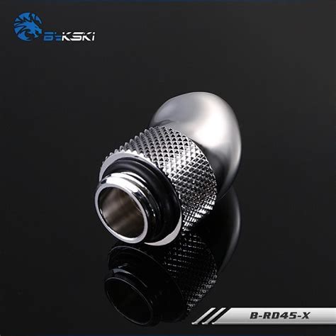 bykski  male  female  rotary elbow fitting    silver watercooling parts