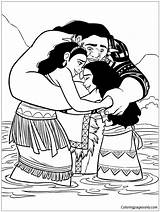 Moana Coloring Pages Baby Family Drawing Kids Color Getdrawings Online Cartoons Print sketch template
