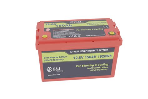 dual purpose rv marine lithium battery  ah group  size  starting  cycling