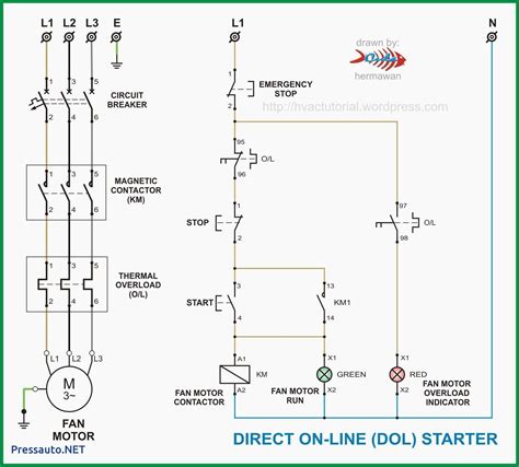 single phase contactor wiring diagram