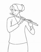 Coloring Flute Getdrawings Cello Drawing Pages Print Outline Getcolorings sketch template