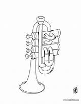 Trumpet Trompette Trompete Ausmalbilder Colorir Instrumente Imprimer Hellokids Instrument Coloriage Colorier Gitarre Musicais Instrumentos sketch template