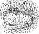 Coloring Mandala Calm Doodle Adults Word Illustration Vector Lettering Ink Outline Artwork Stock Lett Comp Contents Similar Search sketch template