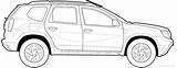 Duster Vector Dacia Getdrawings sketch template