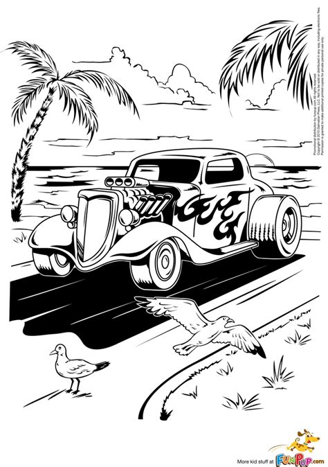 hot rod coloring page  printable coloring pages pinterest