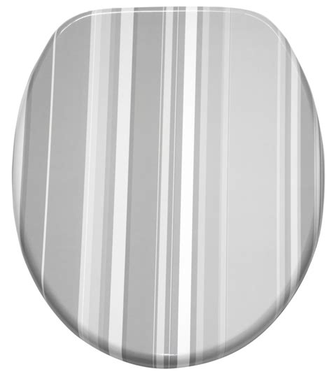 soft close toilet seat grey stripes