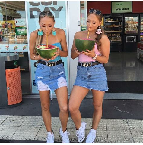 Rybka Twins Denim Skirt Twins Fashion Twins Instagram