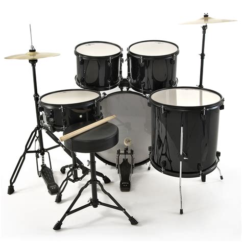 bdk  full size starter drum kit  gearmusic black  stock  gearmusiccom