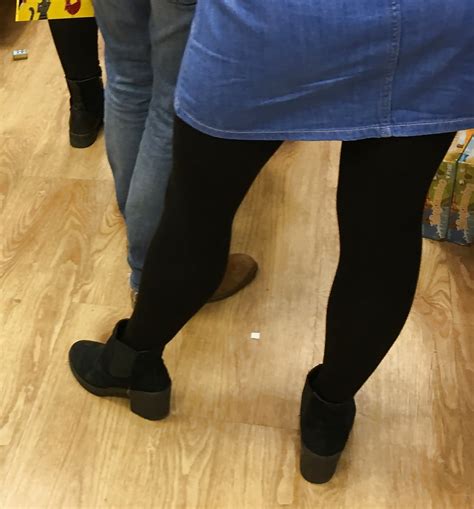 Candid Pantyhose Black Opaques Shopper 10 Immagini