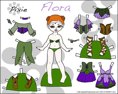 pixie flora barbie paper dolls paper dolls paper dolls clothing