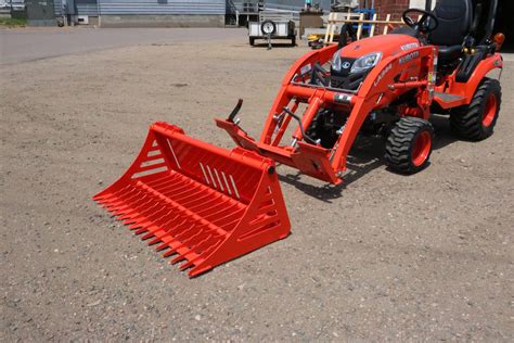 kubota bx quick attach rock bucket  tractor attachment ai products