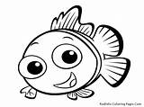Fish Coloring Pages Nemo Cute Clipart Clownfish Clown Outline Rainbow Printable Finding Animals Kids Realistic Toddlers Cartoon Tropical Clipartmag Printables sketch template