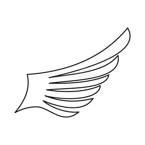 wing icon outline style stock illustration illustration  emblem