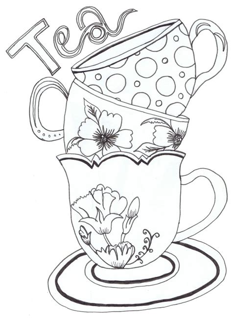 decorative teapot coloring pages   print
