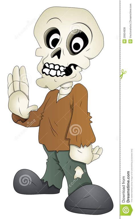 cute skeleton cartoon character vector illustration