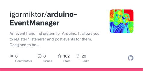 github igormiktorarduino eventmanager  event handling system  arduino