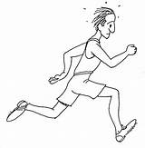 Coloring Running Cartoon Runner Run Pages Sports Flashcards Clipart Drawing Person Gif Printable Right Kidprintables Back Return Main During Well sketch template