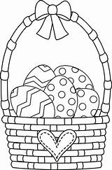 Easter Coloring Pages Basket Printable Kids Colouring Clipartbest sketch template