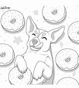 Coloring Donut Donuts sketch template