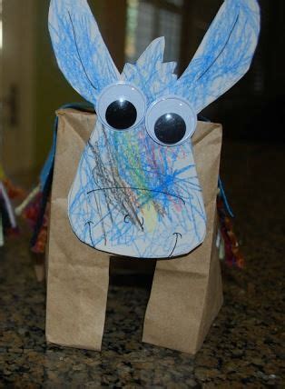 paper bag donkeys donkey crafts  kids craft projects  kids