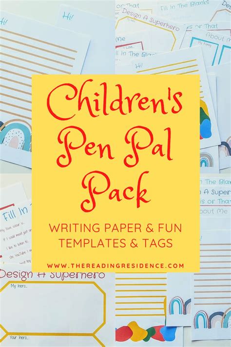 childrens  pal pack  reading residence kids writing