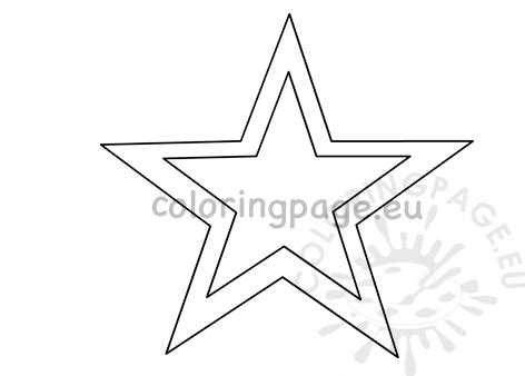 large star shape printable coloring page