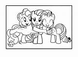 Coloring Pinkie Pie Pages Pony Pay Little sketch template