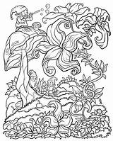 Dewasa Untuk Bunga Mewarna Megamall Corak Duendes Floresta Desenho sketch template