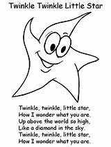 Twinkle Star Little Coloring Pages Stars Nursery Clipart Preschool Rhymes Activities Dividers Rhyme Printable Print Crafts Songs Kids Cliparts Song sketch template