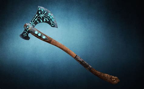 3d asset vr ar ready weapon axe cgtrader