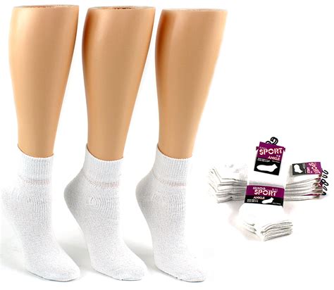 bulk women s white ankle socks size 9 11