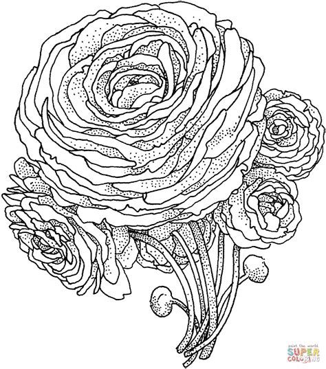 realistic flower coloring pages  getdrawings