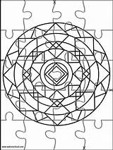 Mandalas Jigsaw sketch template