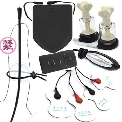 Electro Shock Kit Nipple Sucker Nipple Pads Anal Butt Plug Body Massage