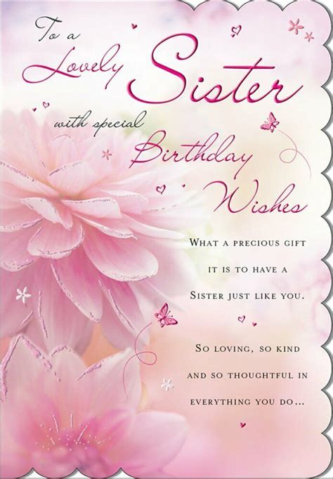 pin  brendalawrence  birthday wishes sister birthday card