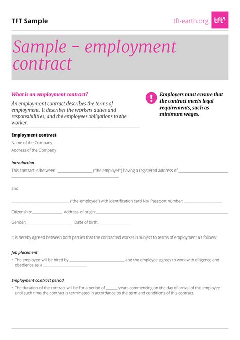 employment contract template  agreement templates