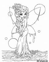 Fairy Coloring Anime Pages Cute Getdrawings sketch template