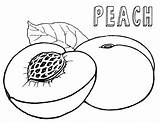 Peach Coloring Pages sketch template