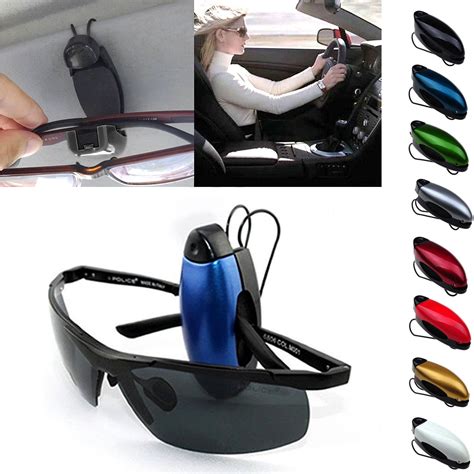 pcs car auto sunglass visor clip  car sunglasses eyeglass holder  color  random walmart
